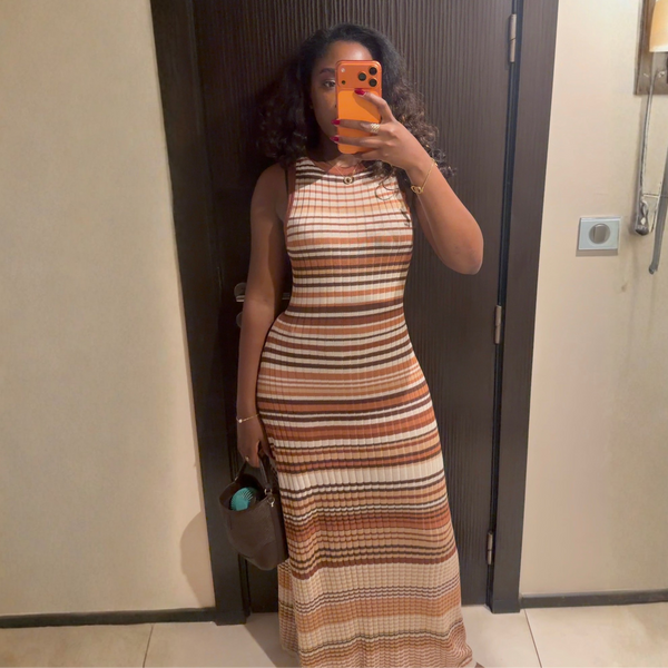 Robe ANNISSA Marron
