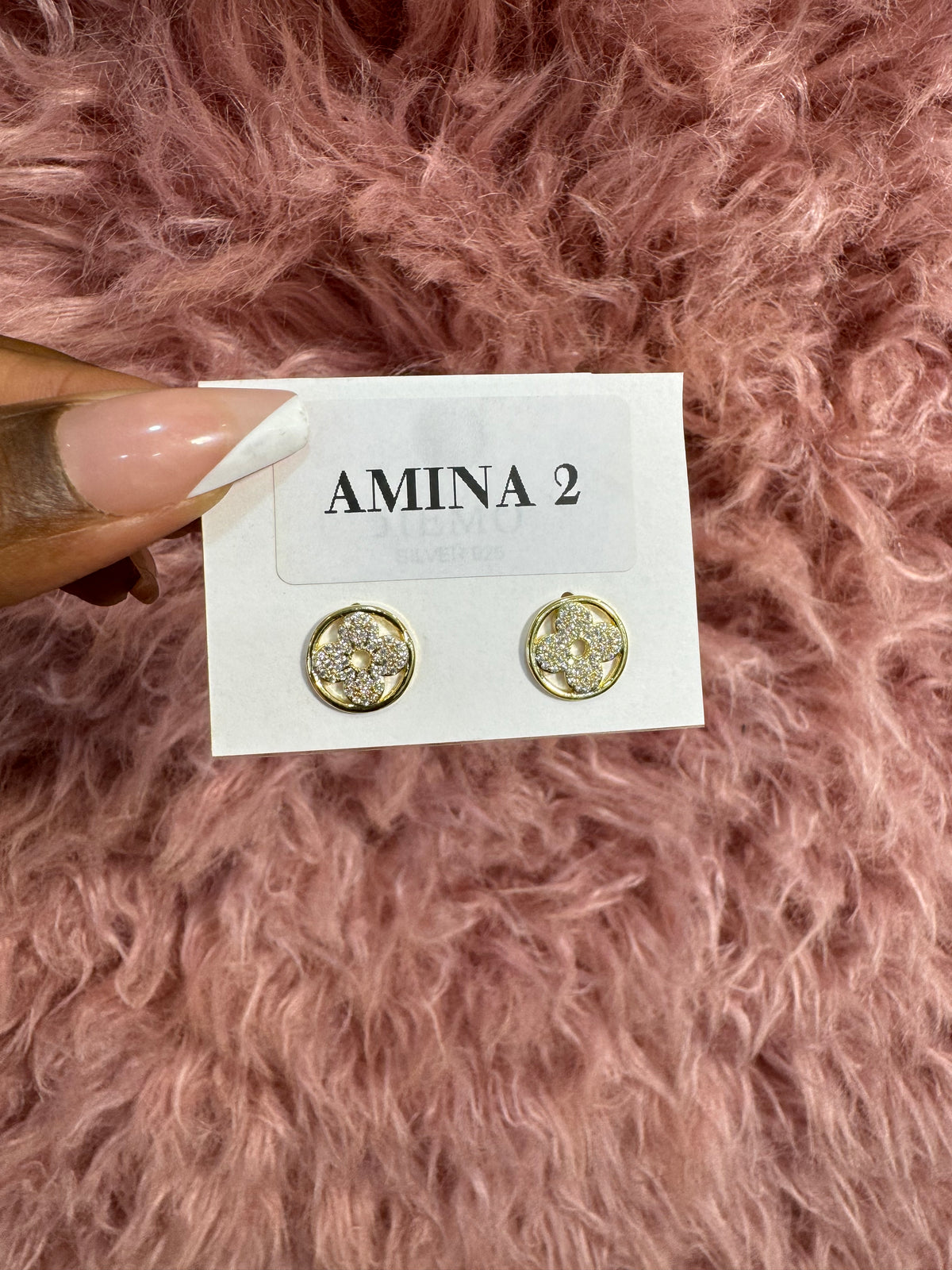 Boucles doreilles AMINA plaqué OR 18K (2 modèles)
