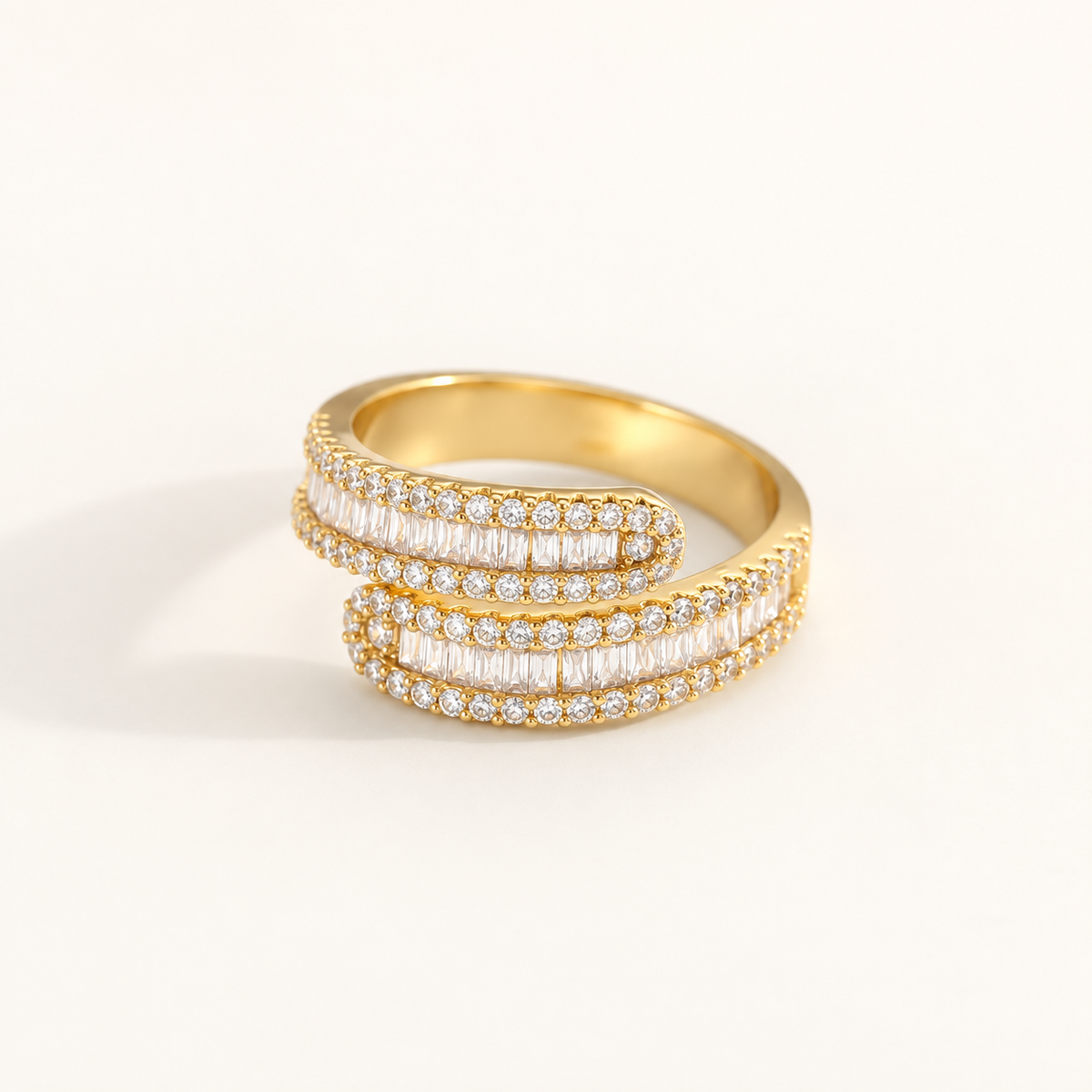 Bague SEYNABOU — Acier inoxydable doré
