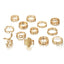 Lot de 12 bagues LINA