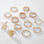 Lot de 12 bagues LINA