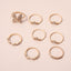 Lot de 8 bagues LOLITA