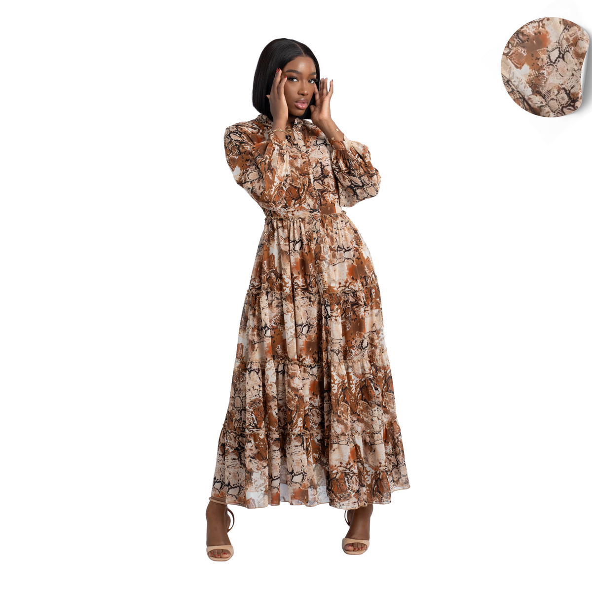 Robe MARIAMA Marron