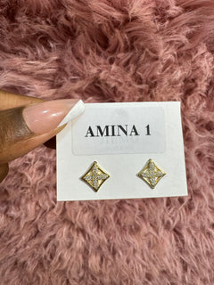 Boucles doreilles AMINA plaqué OR 18K (2 modèles)