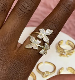 Bague plaqué OR 18K (8 modèles)
