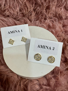 Boucles doreilles AMINA plaqué OR 18K (2 modèles)
