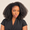 Perruque AMINA Virgin, cheveux crépus 4C, longueur 18 pouces — vue de face