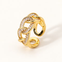 Bague RAMATOULAYE — Acier inoxydable doré