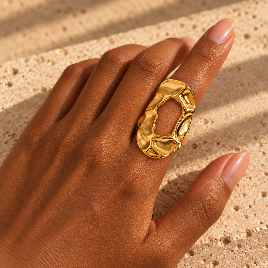 Bague SOKHNA — Acier inoxydable