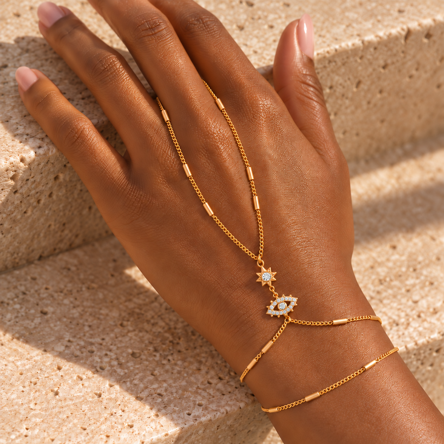 Bracelet de main MARIÈME — Acier inoxydable