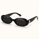 Lunettes SOFIA noires, monture ovale et détail doré sur les branches