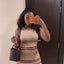 Robe ANNISSA Marron