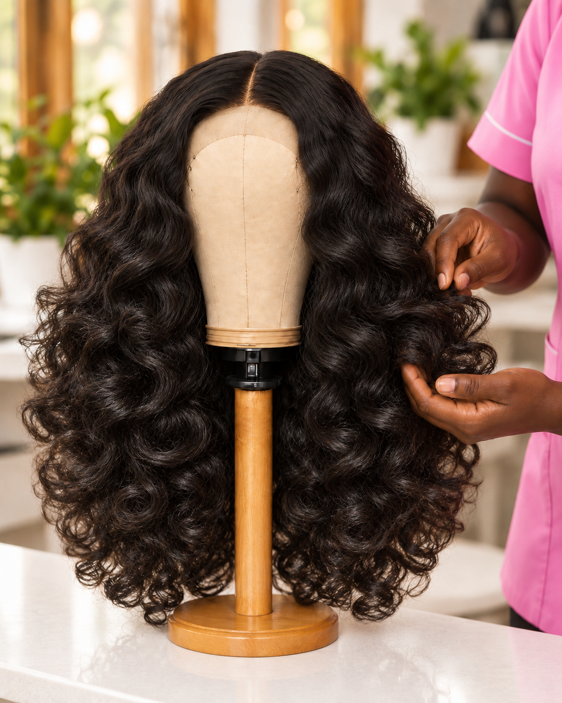 Boucles naturelles souples et volumineuses, comme la perruque ROSANNA.