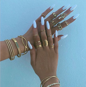 Lot de 12 bagues LINA