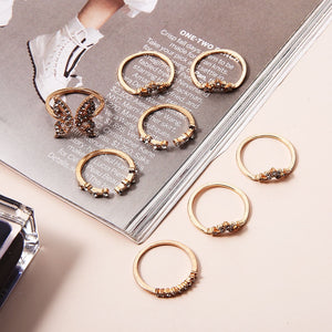 Lot de 8 bagues LOLITA