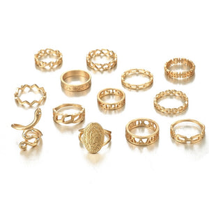 Lot de 12 bagues LINA