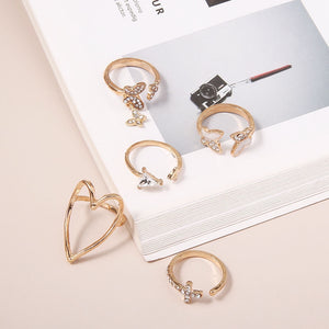 Lot de 5 bagues ANGELA