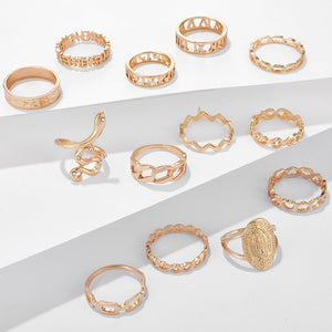 Lot de 12 bagues LINA