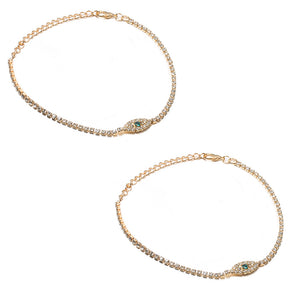 Lot de 2 chaînes à cheville