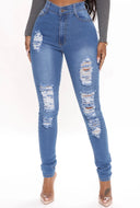 Jeans distressed LOLITA (2 couleurs)