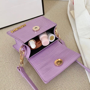 Mini cartable J croco