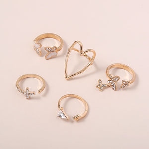 Lot de 5 bagues ANGELA