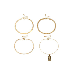 Lot de 4 chaînes à cheville ELISA