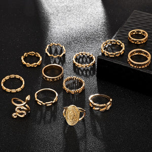 Lot de 12 bagues LINA