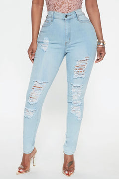 Jeans distressed LOLITA (2 couleurs)