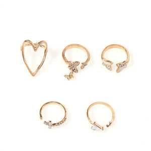 Lot de 5 bagues ANGELA