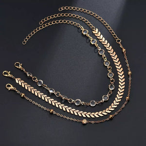 Lot de 3 chaînes à cheville BELLA